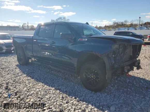 2021 Chevrolet Silverado 1500 Custom Trail Boss with VIN 1GCPYCEH4MZ256991, listed as a Copart auction lot 80017314 with 58,750 mi miles and Salvage title. Bid and sale history available at DreamBid. Image 4.