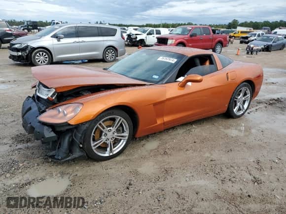 2008 Chevrolet Corvette with VIN 1G1YY25W385127420, listed as a Copart auction lot 76152974 with 29,688 mi miles and Salvage title. Bid and sale history available at DreamBid. Image 1.