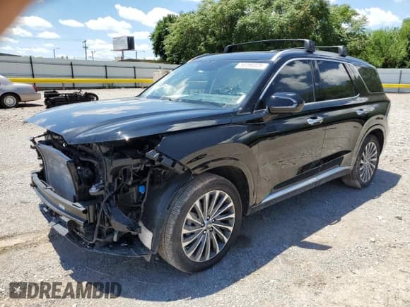 2025 Hyundai Palisade Calligraphy с VIN KM8R7DGE0SU818766, выставлен на аукционе Copart как лот 58390325 с пробегом 8 679 миль миль и Списание • Salvage title. История ставок и продаж доступна на DreamBid. Изображение 1.