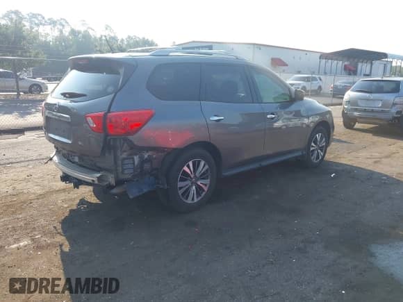 2017 Nissan Pathfinder S with VIN 5N1DR2MN0HC681730, listed as a IAAI auction lot 43265055 with 134,751 mi miles and . Bid and sale history available at DreamBid. Image 4.