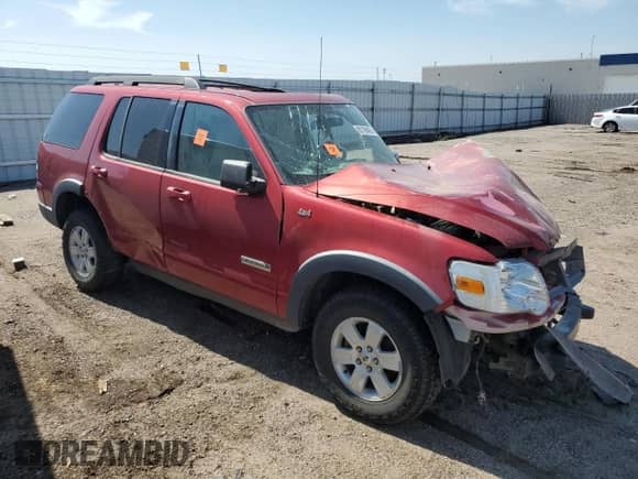 2007 Ford Explorer XLT with VIN 1FMEU73E27UB65203, listed as a Copart auction lot 80198405 with 163,679 mi miles and Salvage title. Bid and sale history available at DreamBid. Image 4.