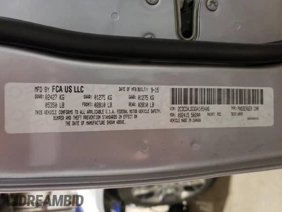 2016 Dodge Charger SXT with VIN 2C3CDXJG3GH105406, listed as a Copart auction lot 63534615 with 107,267 mi miles and Salvage title. Bid and sale history available at DreamBid. Image 12.