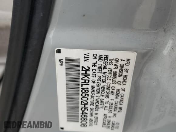 2002 Honda Odyssey LX с VIN 2HKRL18502H546808, выставлен на аукционе Copart как лот 59077275 с пробегом 302 111 миль миль и Чистый • Clean title. История ставок и продаж доступна на DreamBid. Изображение 13.