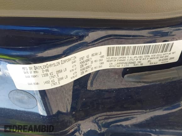 2006 Jeep Grand Cherokee Laredo with VIN 1J4HR48N06C268483, listed as a IAAI auction lot 43159632 with 158,240 mi miles and . Bid and sale history available at DreamBid. Image 9.