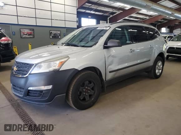 2016 Chevrolet Traverse LS z VIN 1GNKVFKD7GJ285367, wystawiony jako Copart lot #84939795 z przebiegiem 186 360 mil mil oraz Czysty tytuł • Clean title. Historia ofert i sprzedaży dostępna na DreamBid. Obrazek 1.