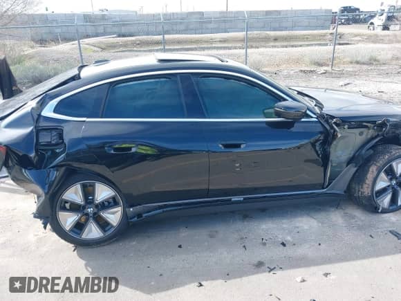 2025 BMW i4 xDrive40 with VIN WBY43HD03SFU60723, listed as a IAAI auction lot 41934522 with 361 mi miles and . Bid and sale history available at DreamBid. Image 14.
