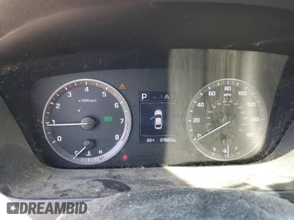 2015 Hyundai Sonata SE with VIN 5NPE24AF0FH002918, listed as a Copart auction lot 65641135 with 97,587 mi miles and Salvage title. Bid and sale history available at DreamBid. Image 9.