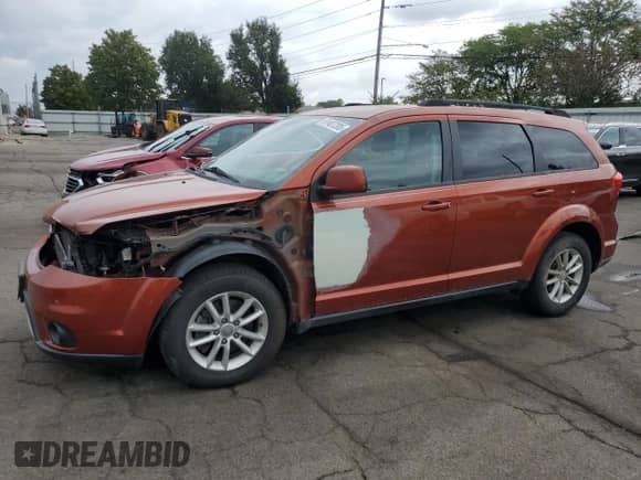 2014 Dodge Journey SXT with VIN 3C4PDCBB7ET118785, listed as a Copart auction lot 81487285 with 166,780 mi miles and Salvage title. Bid and sale history available at DreamBid. Image 1.