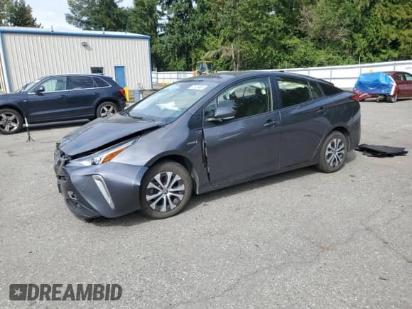 2021 Toyota Prius LE with VIN JTDL9MFU8M3029142, listed as a Copart auction lot 71872485 with Not provided miles and Salvage title. Bid and sale history available at DreamBid. Image 1.