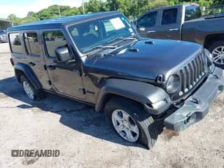 2022 Jeep Wrangler Unlimited Sport S with VIN 1C4HJXDGXNW240189, listed as a IAAI auction lot 42826790 with 42,121 mi miles and . Bid and sale history available at DreamBid. Image 1.