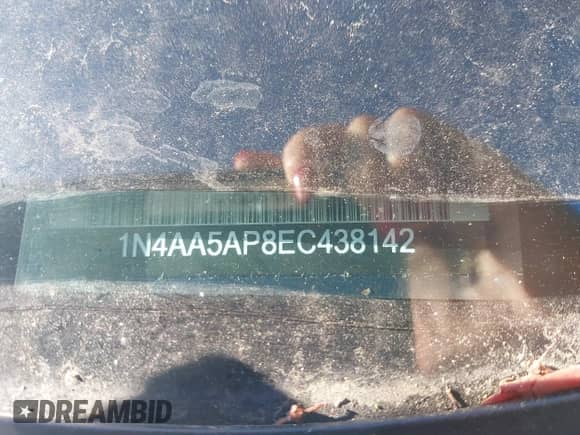 2014 Nissan Maxima SV with VIN 1N4AA5AP8EC438142, listed as a IAAI auction lot 43442495 with Not provided miles and . Bid and sale history available at DreamBid. Image 9.