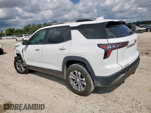 2025 Chevrolet Equinox FWD LT с VIN 3GNAXHEG6SL122492, выставлен на аукционе Copart как лот 82154005 с пробегом 17 268 миль миль и Списание • Salvage title. История ставок и продаж доступна на DreamBid. Изображение 2.