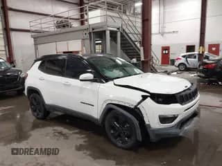 2019 Jeep Compass Latitude with VIN 3C4NJDBB2KT616748, listed as a IAAI auction lot 43093628 with 87,538 mi miles and . Bid and sale history available at DreamBid. Image 1.