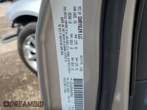 2008 Chrysler 300 C Hemi with VIN 2C3LA63H98H262500, listed as a Copart auction lot 67235965 with 34,181 mi miles and Clean title. Bid and sale history available at DreamBid. Image 12.