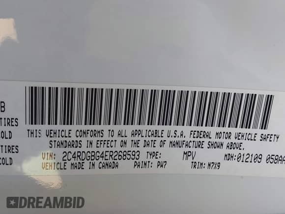 2014 Dodge Grand Caravan SXT с VIN 2C4RDGBG4ER268593, выставлен на аукционе IAAI как лот 41664440 с пробегом 106 793 миль миль и . История ставок и продаж доступна на DreamBid. Изображение 9.