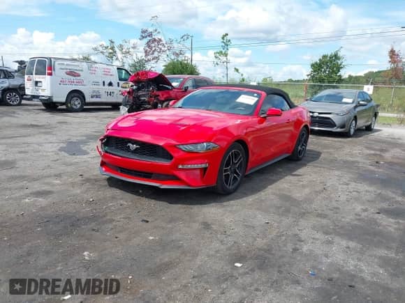 2018 Ford Mustang EcoBoost Premium with VIN 1FATP8UH3J5142795, listed as a IAAI auction lot 43218380 with 114,099 mi miles and . Bid and sale history available at DreamBid. Image 2.