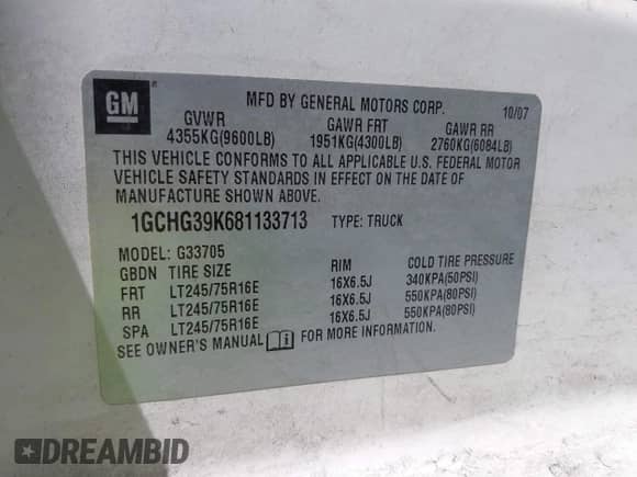 2008 Chevrolet Express Cargo с VIN 1GCHG39K681133713, выставлен на аукционе IAAI как лот 43304856 с пробегом 125 324 миль миль и . История ставок и продаж доступна на DreamBid. Изображение 9.