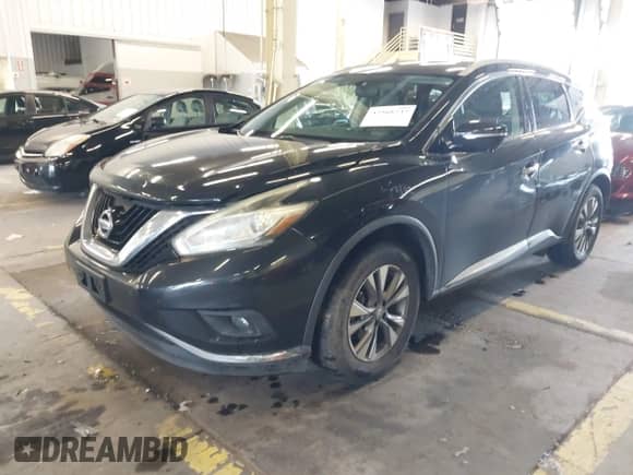 2015 Nissan Murano SL with VIN 5N1AZ2MH5FN213104, listed as a IAAI auction lot 42568737 with 124,119 mi miles and . Bid and sale history available at DreamBid. Image 2.