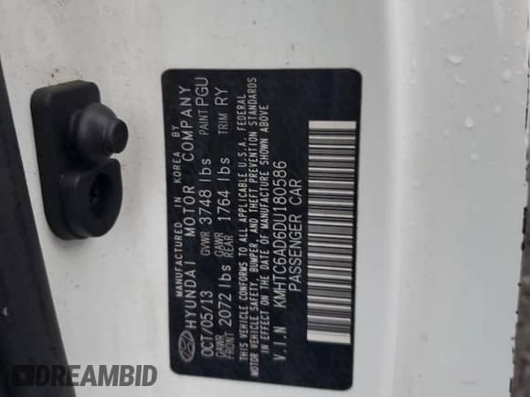 2013 Hyundai Veloster w/Black Int z VIN KMHTC6AD6DU180586, wystawiony jako Copart lot #81717425 z przebiegiem 91 070 mil mil oraz Szkoda całkowita • Salvage title. Historia ofert i sprzedaży dostępna na DreamBid. Obrazek 12.