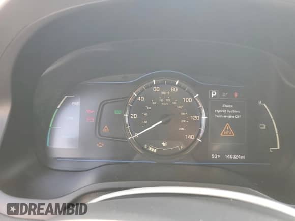 2019 Hyundai Ioniq Blue with VIN KMHC65LC7KU180535, listed as a Copart auction lot 67559995 with 140,324 mi miles and Salvage title. Bid and sale history available at DreamBid. Image 9.