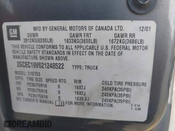 2002 Chevrolet Silverado 1500 LS с VIN 2GCEC19V621248522, выставлен на аукционе IAAI как лот 43529397 с пробегом Не указан миль и . История ставок и продаж доступна на DreamBid. Изображение 9.