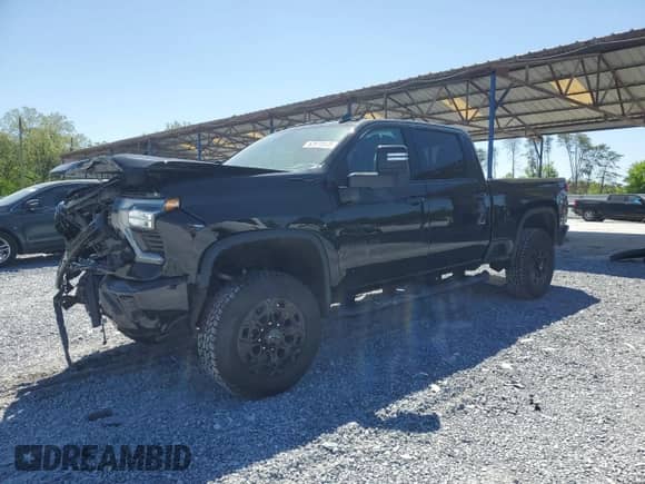 2024 Chevrolet Silverado 3500HD LTZ with VIN 2GC4YUEY6R1172003, listed as a Copart auction lot 52870645 with 27,380 mi miles and Salvage title. Bid and sale history available at DreamBid. Image 1.