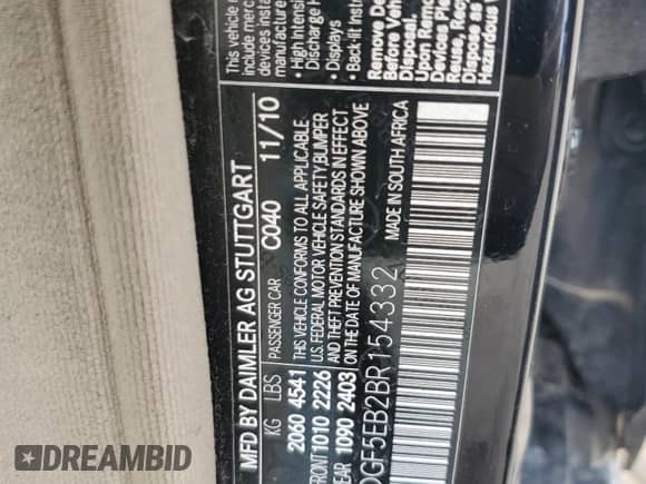 2011 Mercedes-Benz C 300 Sport with VIN WDDGF5EB2BR154332, listed as a Copart auction lot 61684625 with 149,616 mi miles and Salvage title. Bid and sale history available at DreamBid. Image 12.