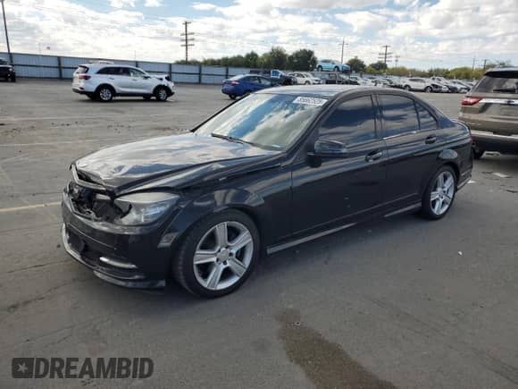 2011 Mercedes-Benz C 300 Sport with VIN WDDGF5EB3BR154677, listed as a Copart auction lot 85662525 with 158,943 mi miles and Salvage title. Bid and sale history available at DreamBid. Image 1.