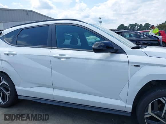 2024 Hyundai Kona N Line with VIN KM8HA3A35RU093657, listed as a IAAI auction lot 43137278 with 17,820 mi miles and . Bid and sale history available at DreamBid. Image 13.
