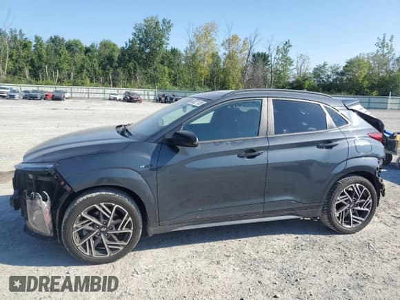 2023 Hyundai Kona N Line с VIN KM8K33A36PU938836, выставлен на аукционе Copart как лот 68021135 с пробегом 27 554 миль миль и Списание • Salvage title. История ставок и продаж доступна на DreamBid. Изображение 1.