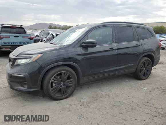 2021 Honda Pilot Black Edition with VIN 5FNYF6H79MB072974, listed as a Copart auction lot 70589305 with 63,688 mi miles and Salvage title. Bid and sale history available at DreamBid. Image 1.