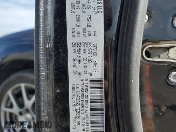 2017 Dodge Journey GT with VIN 3C4PDCEG3HT625839, listed as a Copart auction lot 63135365 with 128,463 mi miles and Salvage title. Bid and sale history available at DreamBid. Image 13.