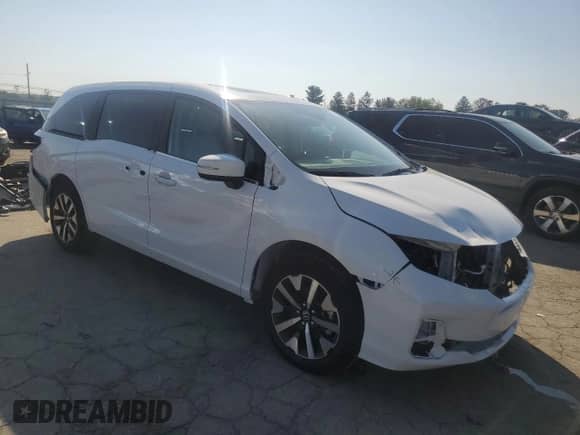 2025 Honda Odyssey EX-L z VIN 5FNRL6H66SB049380, wystawiony jako Copart lot #72038615 z przebiegiem 4 831 mil mil oraz Szkoda całkowita • Salvage title. Historia ofert i sprzedaży dostępna na DreamBid. Obrazek 4.