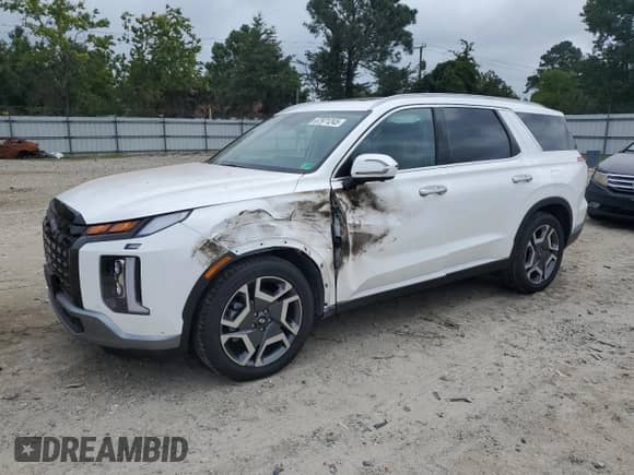 2023 Hyundai Palisade SEL with VIN KM8R4DGE6PU577912, listed as a Copart auction lot 67971245 with 42,094 mi miles and Salvage title. Bid and sale history available at DreamBid. Image 1.