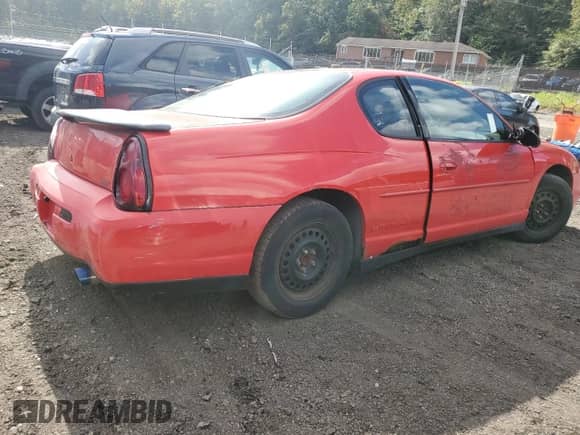 2001 Chevrolet Monte Carlo SS with VIN 2G1WX15K419301683, listed as a Copart auction lot 85135545 with Not provided miles and Salvage title. Bid and sale history available at DreamBid. Image 3.