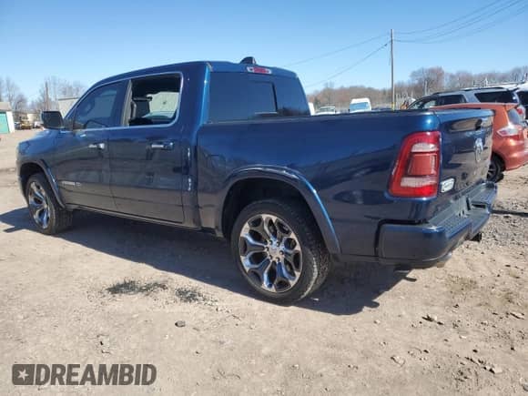 2020 Ram 1500 Longhorn with VIN 1C6SRFKT0LN164260, listed as a Copart auction lot 50313555 with Not provided miles and Salvage title. Bid and sale history available at DreamBid. Image 2.
