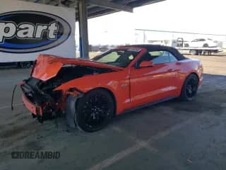 2016 Ford Mustang GT Premium с VIN 1FATP8FF7G5226557, выставлен на аукционе Copart как лот 57002045 с пробегом 45 507 миль миль и Списание • Salvage title. История ставок и продаж доступна на DreamBid. Изображение 1.