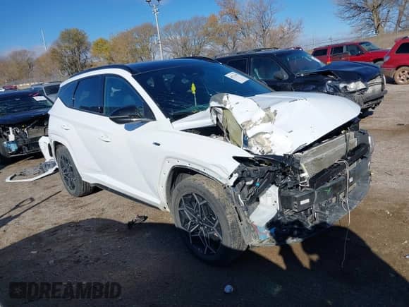 2023 Hyundai Tucson XRT with VIN KM8JFCAE4PU263945, listed as a IAAI auction lot 40723105 with 48,752 mi miles and . Bid and sale history available at DreamBid. Image 1.