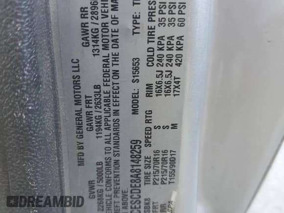 2010 Chevrolet Colorado 1LT with VIN 1GCESCDE8A8148259, listed as a Copart auction lot 76167344 with 100,614 mi miles and Salvage title. Bid and sale history available at DreamBid. Image 12.
