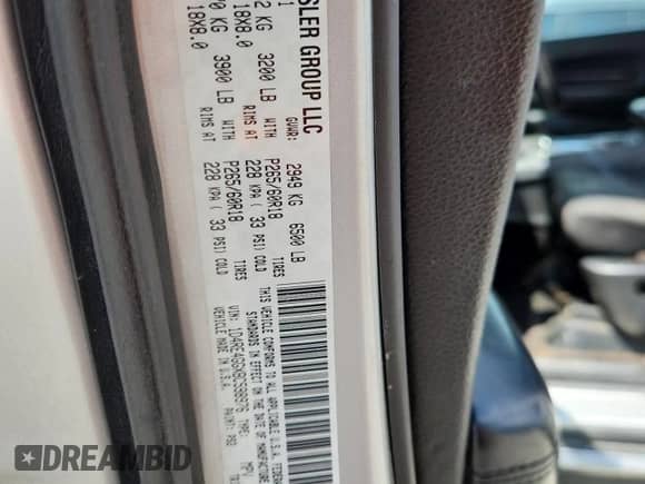 2011 Dodge Durango Crew z VIN 1D4RE4GGXBC598976, wystawiony jako Copart lot #65968495 z przebiegiem 265 877 mil mil oraz Szkoda całkowita • Salvage title. Historia ofert i sprzedaży dostępna na DreamBid. Obrazek 13.