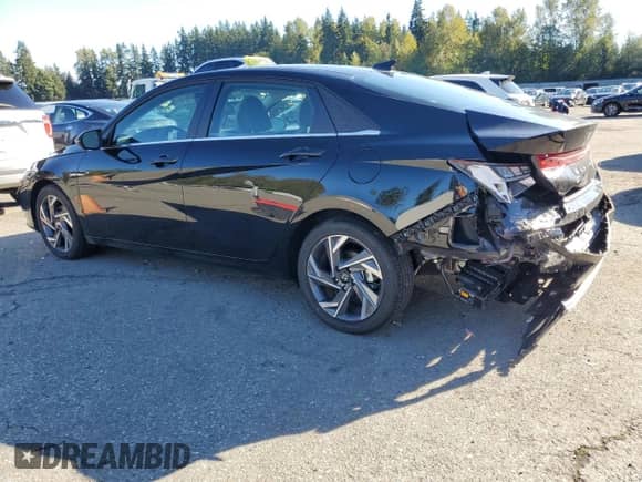 2025 Hyundai Elantra Limited with VIN KMHLN4DJ1SU132152, listed as a Copart auction lot 82442365 with 6,989 mi miles and Salvage title. Bid and sale history available at DreamBid. Image 2.