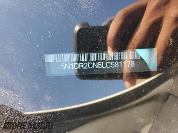 2020 Nissan Pathfinder SL with VIN 5N1DR2CN5LC581178, listed as a Copart auction lot 84599275 with 116,338 mi miles and Clean title. Bid and sale history available at DreamBid. Image 13.