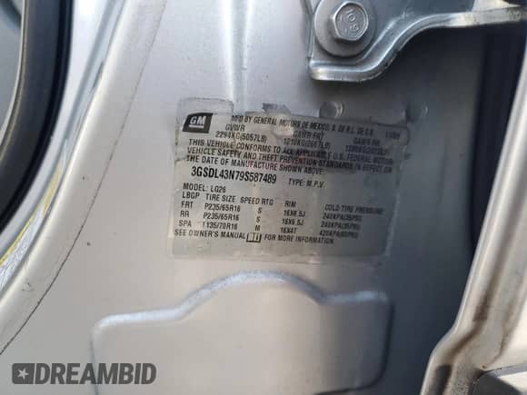 2009 Saturn VUE XE z VIN 3GSDL43N79S587489, wystawiony jako Copart lot #83986524 z przebiegiem 154 257 mil mil oraz Szkoda całkowita • Salvage title. Historia ofert i sprzedaży dostępna na DreamBid. Obrazek 15.