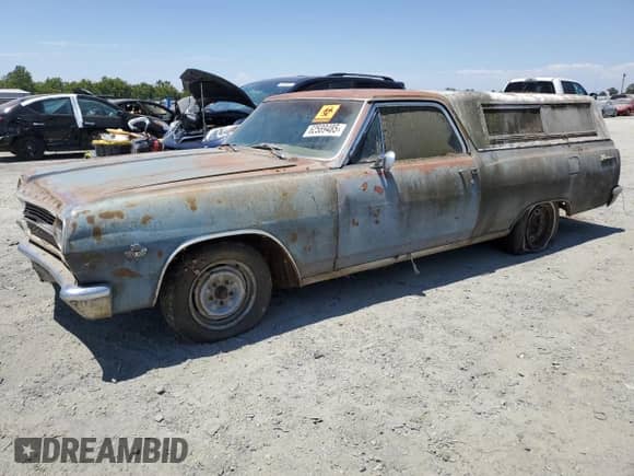 1965 Chevrolet El Camino с VIN 136805Z126892, выставлен на аукционе Copart как лот 62589485 с пробегом 64 506 миль миль и Чистый • Clean title. История ставок и продаж доступна на DreamBid. Изображение 1.