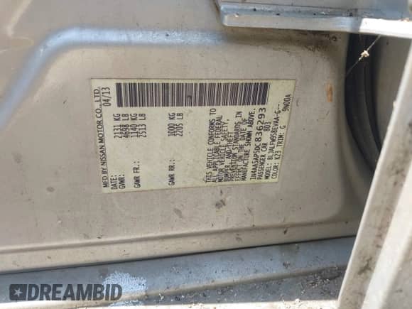 2013 Nissan Maxima SV z VIN 1N4AA5AP5DC836293, wystawiony jako IAAI lot #43207764 z przebiegiem 227 787 mil mil oraz . Historia ofert i sprzedaży dostępna na DreamBid. Obrazek 9.