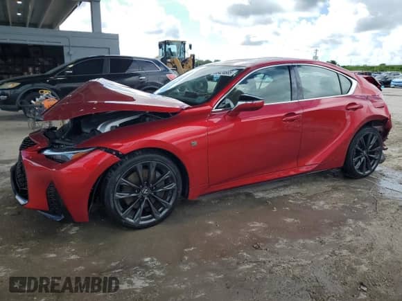 2024 Lexus IS 350 F Sport z VIN JTHBZ1B25R5078954, wystawiony jako Copart lot #68424685 z przebiegiem 16 016 mil mil oraz Nie do naprawy • Non repairable. Historia ofert i sprzedaży dostępna na DreamBid. Obrazek 1.