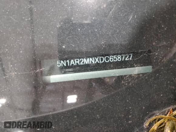 2013 Nissan Pathfinder S with VIN 5N1AR2MNXDC658727, listed as a Copart auction lot 89555925 with 175,215 mi miles and Clean title. Bid and sale history available at DreamBid. Image 12.