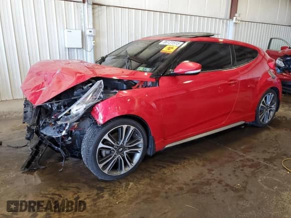 2016 Hyundai Veloster Turbo with VIN KMHTC6AE0GU288117, listed as a Copart auction lot 86131515 with Not provided miles and Salvage title. Bid and sale history available at DreamBid. Image 1.