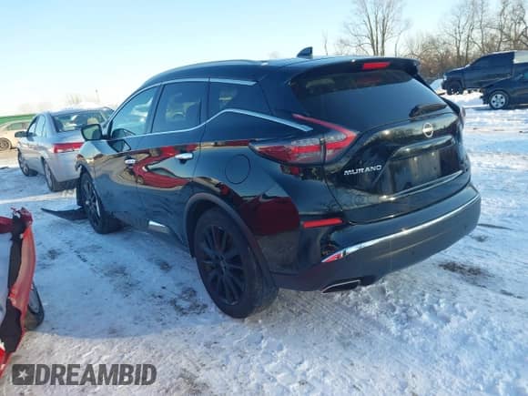2023 Nissan Murano SL with VIN 5N1AZ2CS5PC125843, listed as a IAAI auction lot 41260656 with 45,341 mi miles and . Bid and sale history available at DreamBid. Image 3.