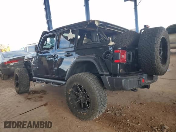 2021 Jeep Wrangler Unlimited Sahara High Altitude with VIN 1C4HJXEG2MW734057, listed as a Copart auction lot 78419394 with 43,567 mi miles and Salvage title. Bid and sale history available at DreamBid. Image 2.